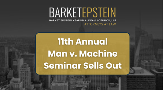 11th Annual Man v. Machine Seminar Sells Out