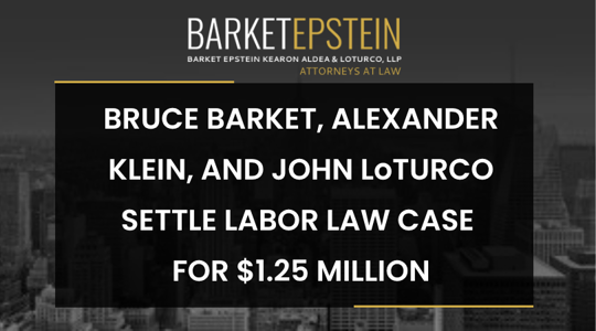 Settle Labor Law Case For $1.25 Million
