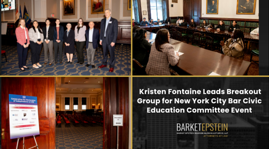 Kristen Fontaine Leads Breakout Group for New York City Bar Civic Education Committee Event
