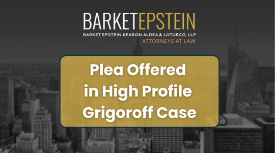Plea Offered in High Profile Grigoroff Case