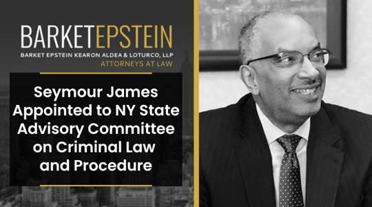 Seymour James Appointed to NY State Advisory Committee on Criminal Law and Procedure