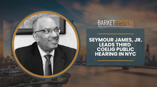 Seymour James, Jr. Leads Third COELIG Public Hearing in NYC