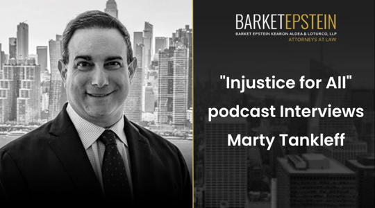"Injustice for All" podcast Interviews Marty Tankleff
